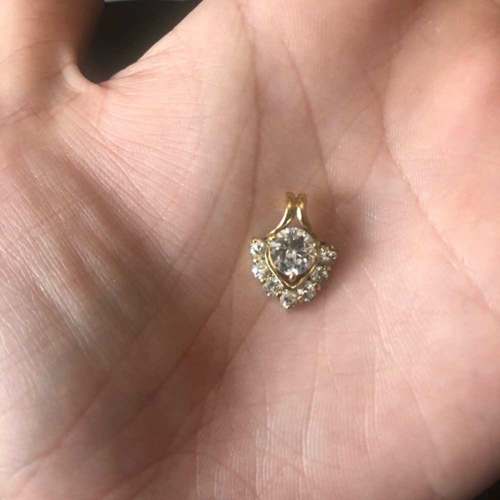 Gold cz pendant
